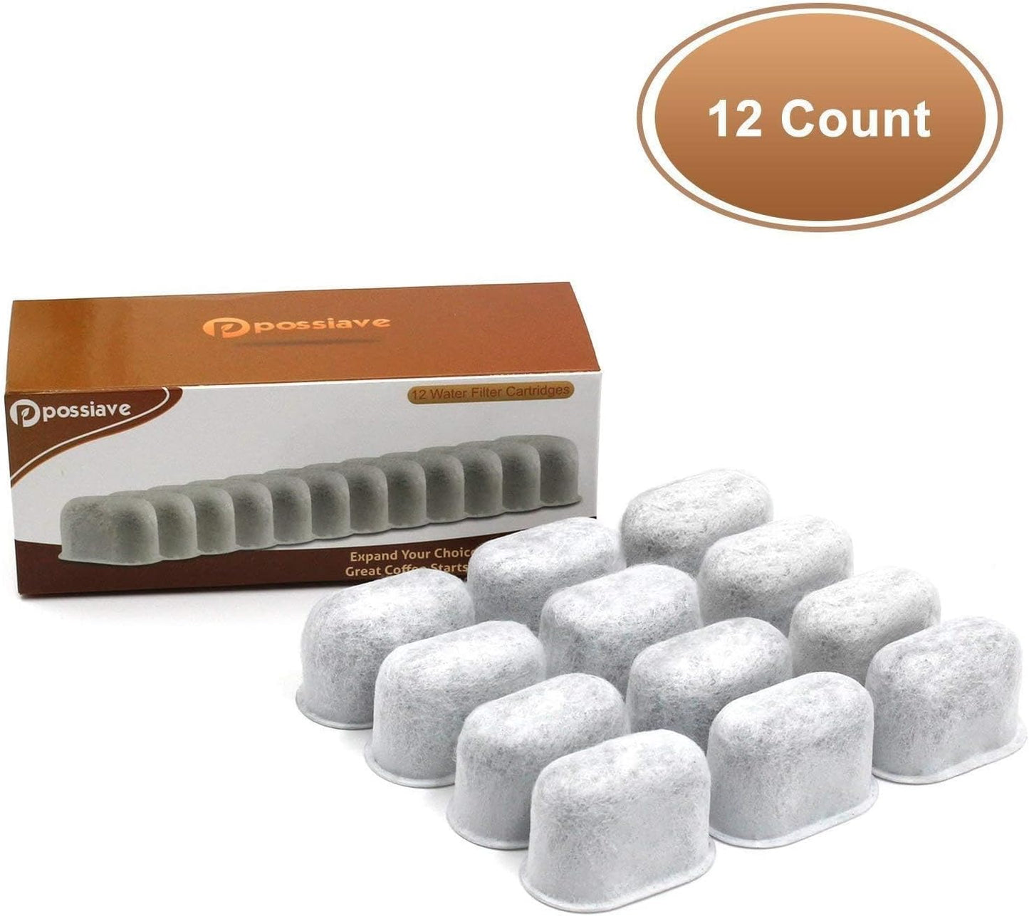 12 Pack Keurig Compatible Water Filters Replacement by  - Charcoal Water Filters for Keurig - Fit Keurig 2.0 and 1.0 Classic Coffee Makers