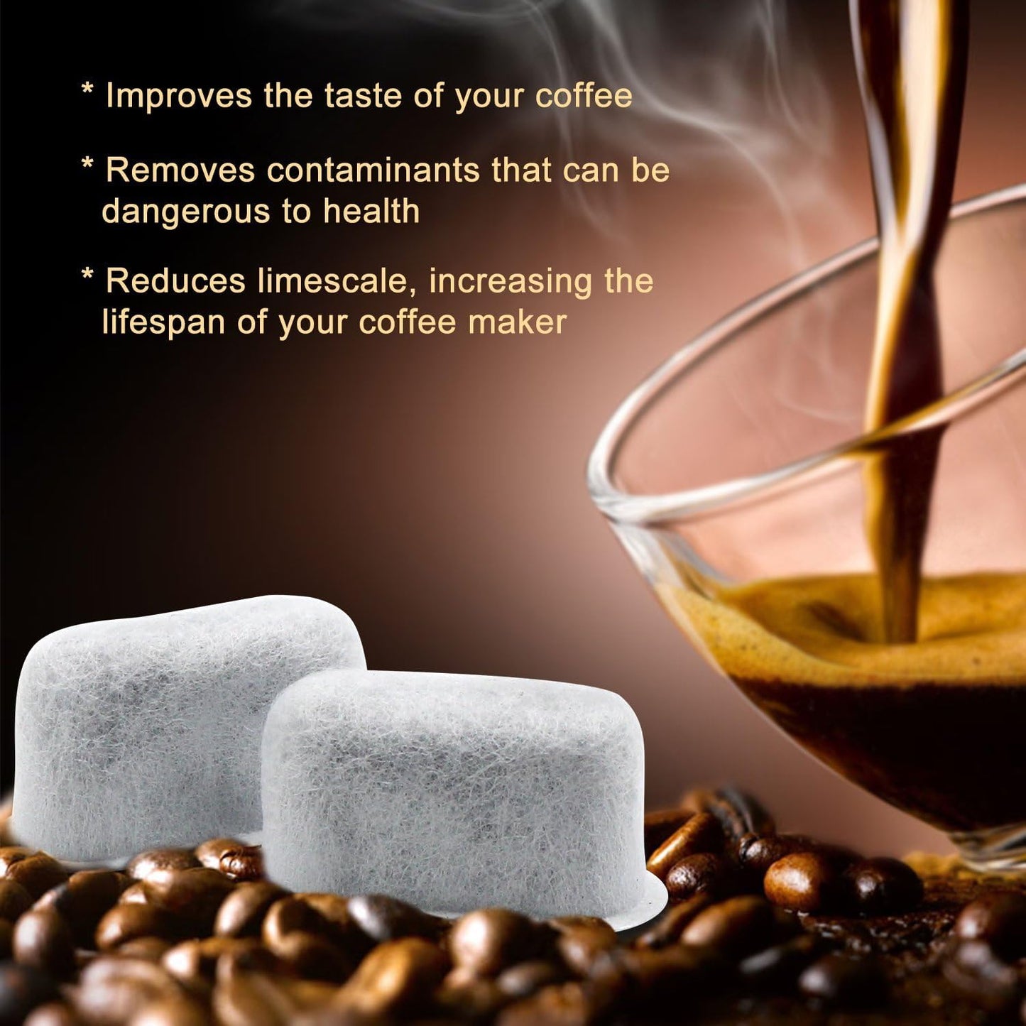 12 Pack Keurig Compatible Water Filters Replacement by  - Charcoal Water Filters for Keurig - Fit Keurig 2.0 and 1.0 Classic Coffee Makers